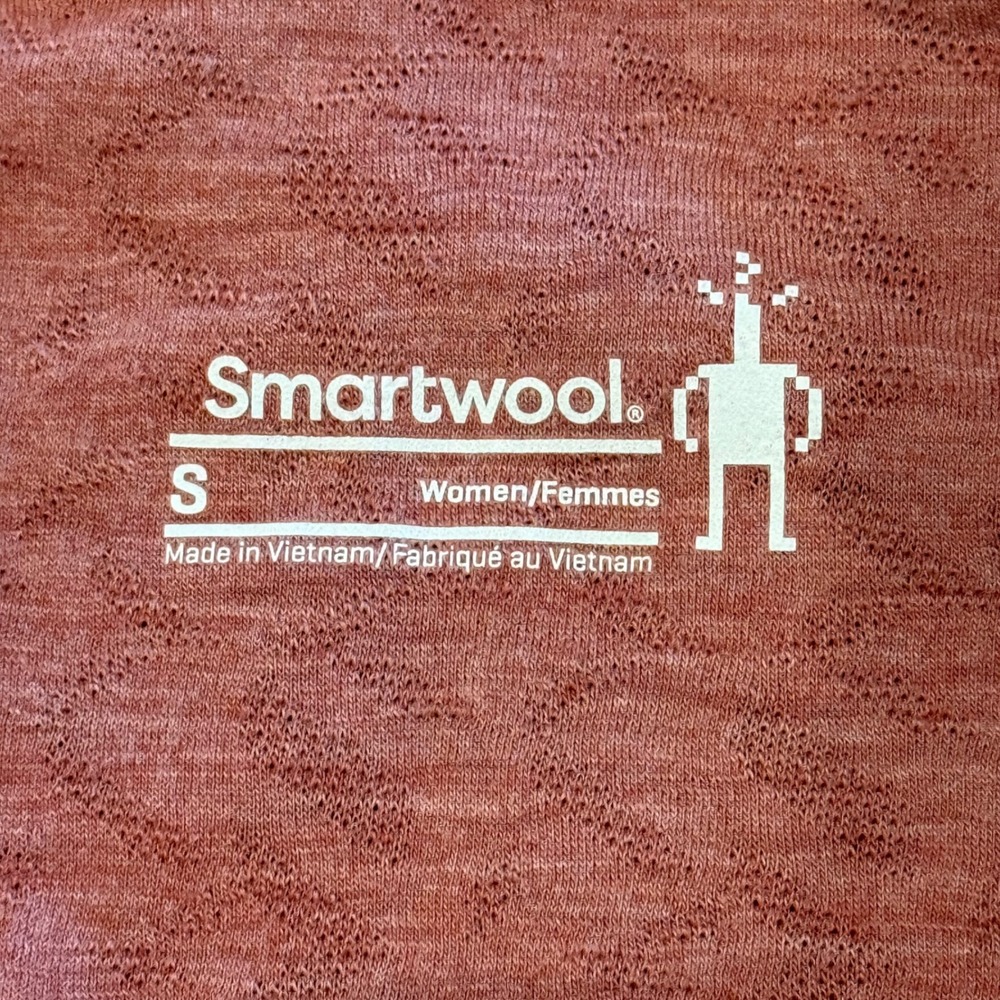 Smartwool Womens Merino Sport Fleece Lined Leggings Burgundy Plum Small Pocket - Picture 4 of 6